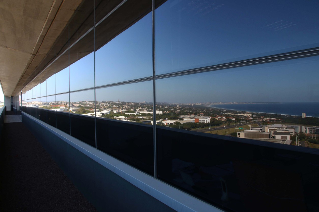Mirrored Reflection of Coastal Urban City Landscape
